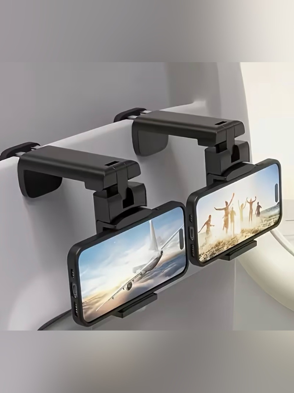 Travel Phone Holder 2 Pack Airplane Tray Table Desk Mount 360° Rotation